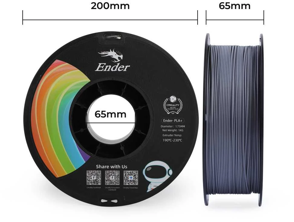 Creality Ender - PLA+ - 1.75mm - 1kg - Žalias