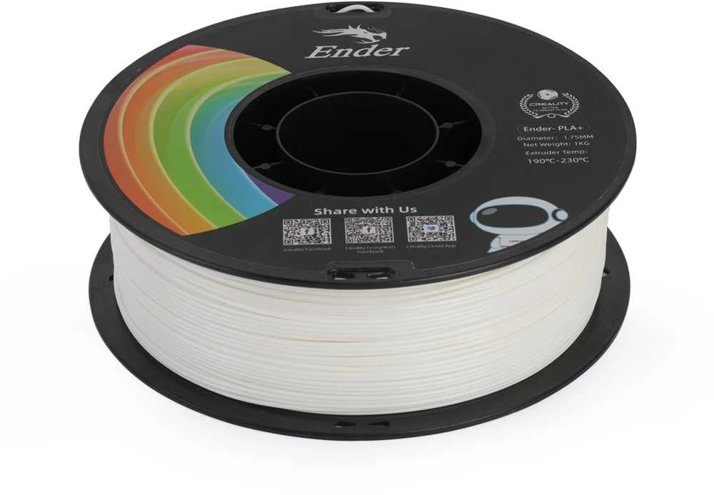 Creality Ender - PLA+ - 1,75mm - 1kg - Baltas