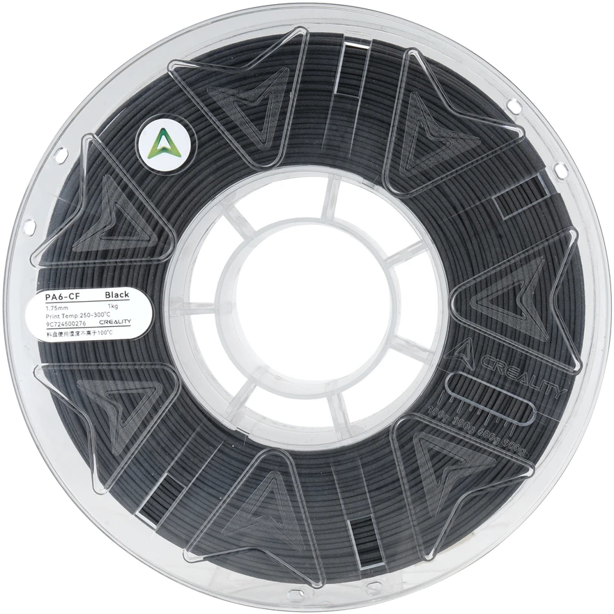 3D plastikas PA6-CF hyper juodas 1kg CREALITY