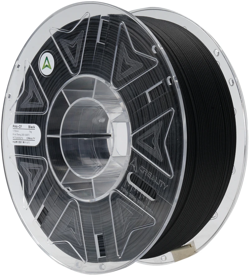 3D plastikas PA6-CF hyper juodas 1kg CREALITY