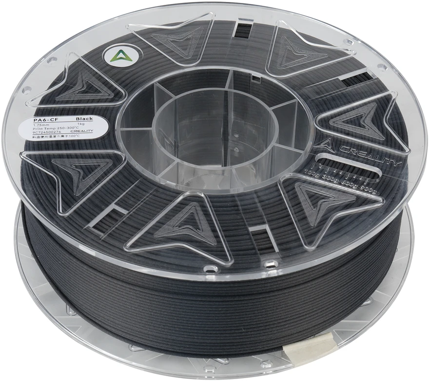 3D plastikas PA6-CF hyper juodas 1kg CREALITY