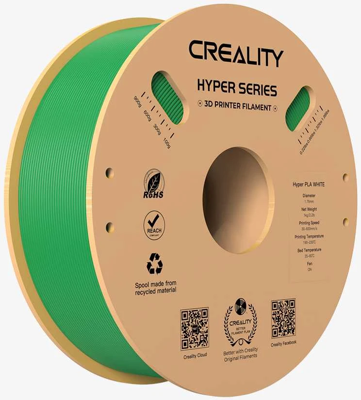 Creality Hyper PLA plastikas 1.75mm 1kg - Oranžinis