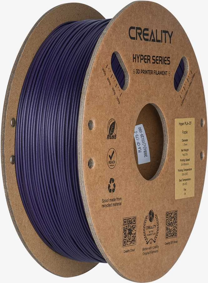 Creality Hyper PLA-CF violetinis siūlas ritėje