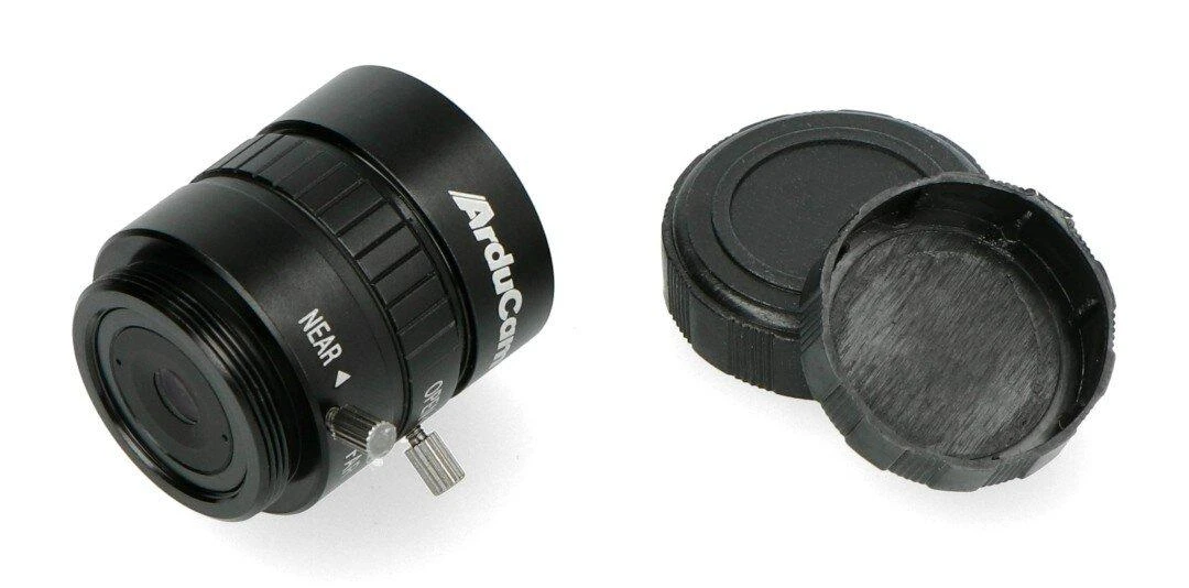CS-Mount objektyvas 12mm, rankinis fokusavimas, skirtas Raspberry Pi HQ kamerai, ArduCam LN037