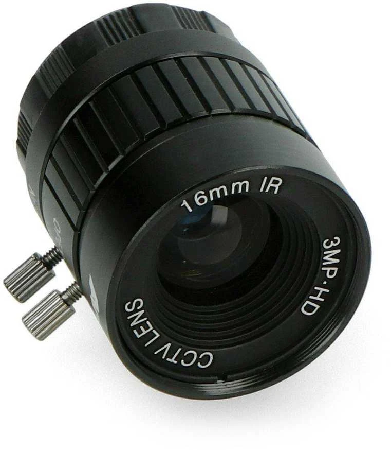 ArduCam 16mm objektyvas su reguliavimo varžtais