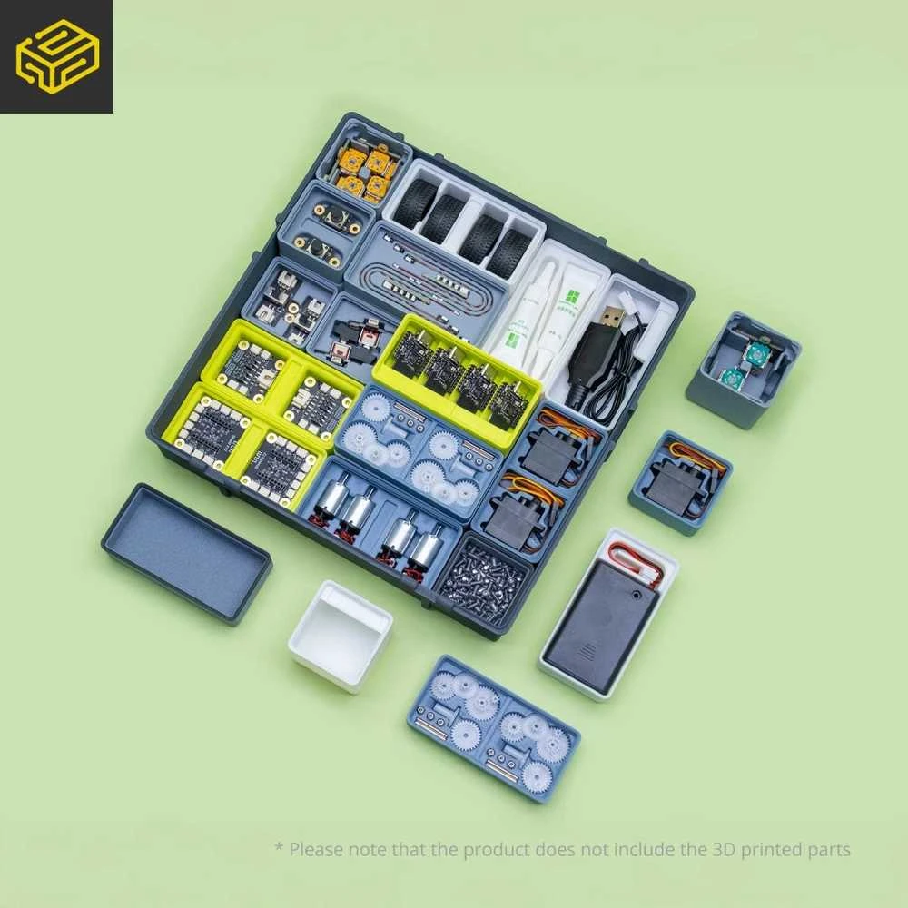 CyberBrick Ultimate Hardware Kit – ZK003 – rinkinys nuotoliniu būdu valdomiems modeliams konstruoti ir programuoti – Bambu Lab