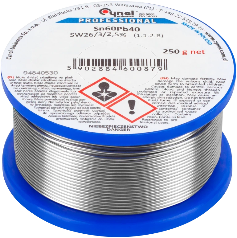 Cyna 1,5mm / 250g Sn60Pb40 CYNEL