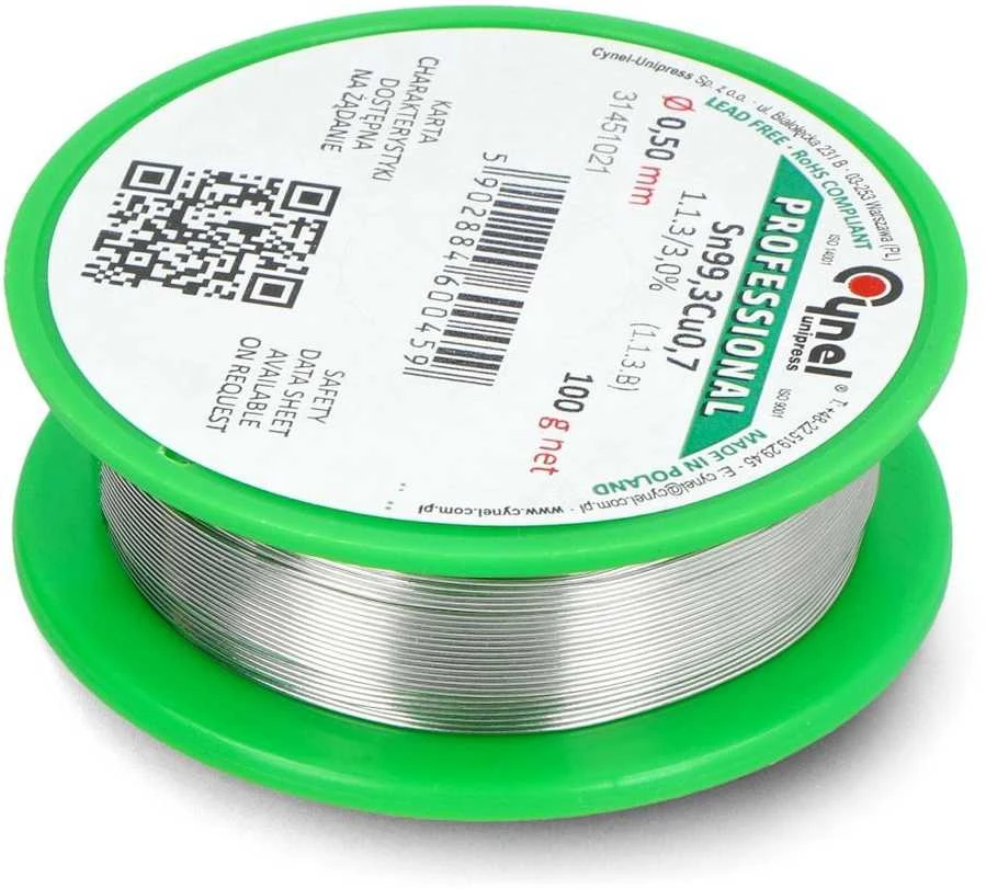 Lydmetalis Cynel LC99.3 100g/0.5mm - be švino