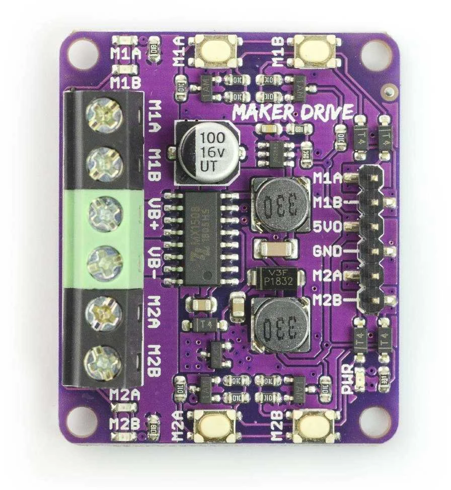 Cytron Maker Drive MX1508 - dviejų kanalų variklio valdiklis 9.5V/1A
