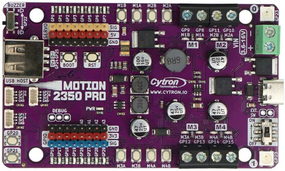Cytron Maker Motion 2350 Pro valdiklio plokštė iš viršaus