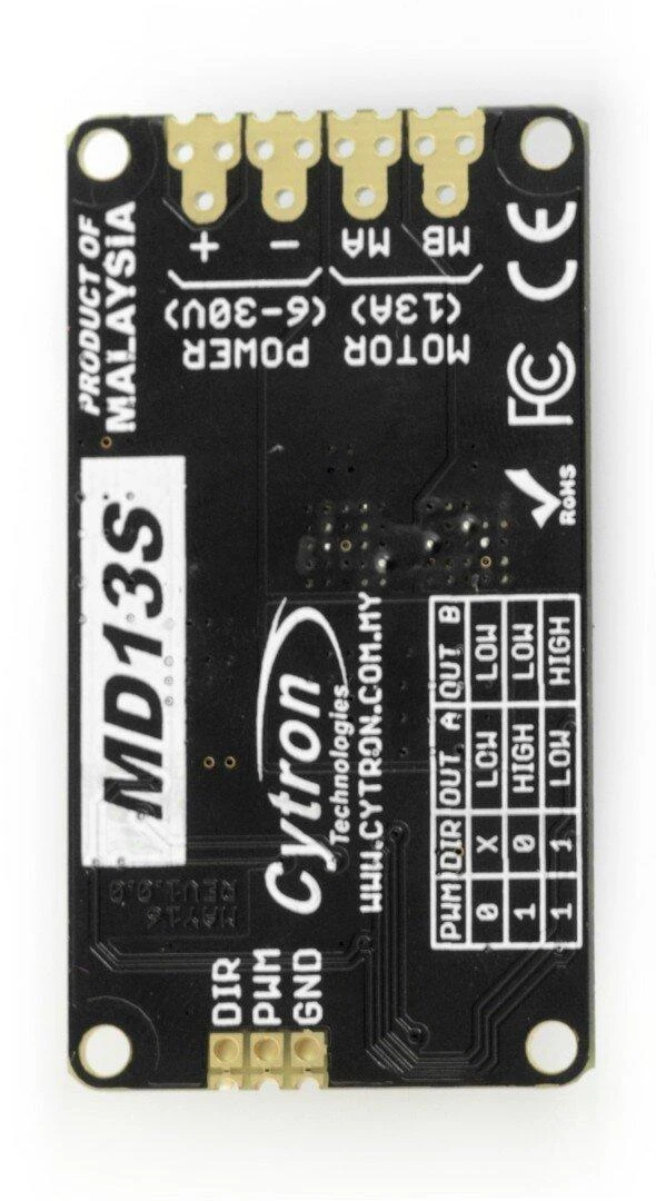 Cytron MD13S - vieno kanalo 30V/13A variklio valdiklis