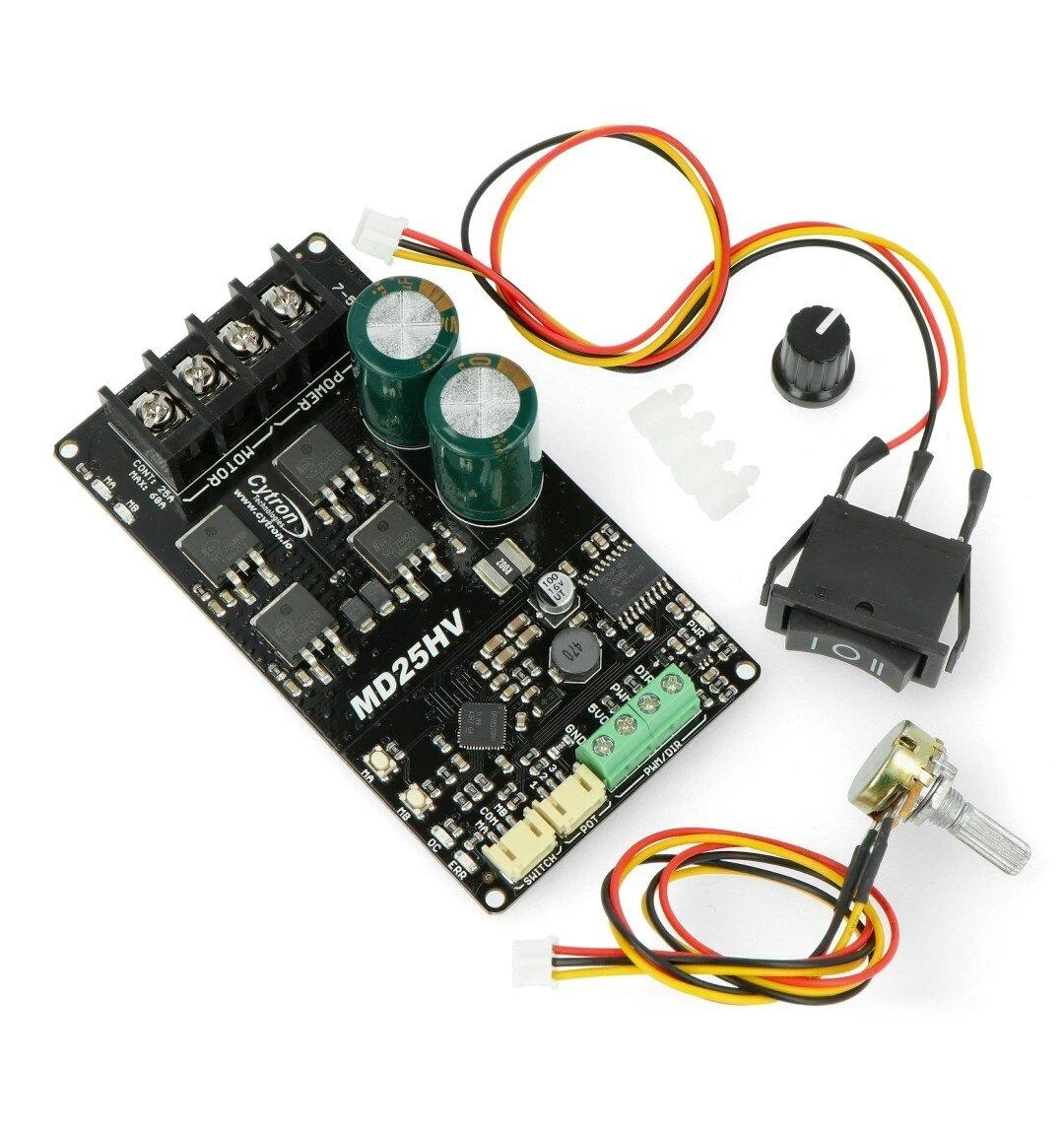 Cytron MD25HV - vieno kanalo DC variklio valdiklis - 7V-58V/25A
