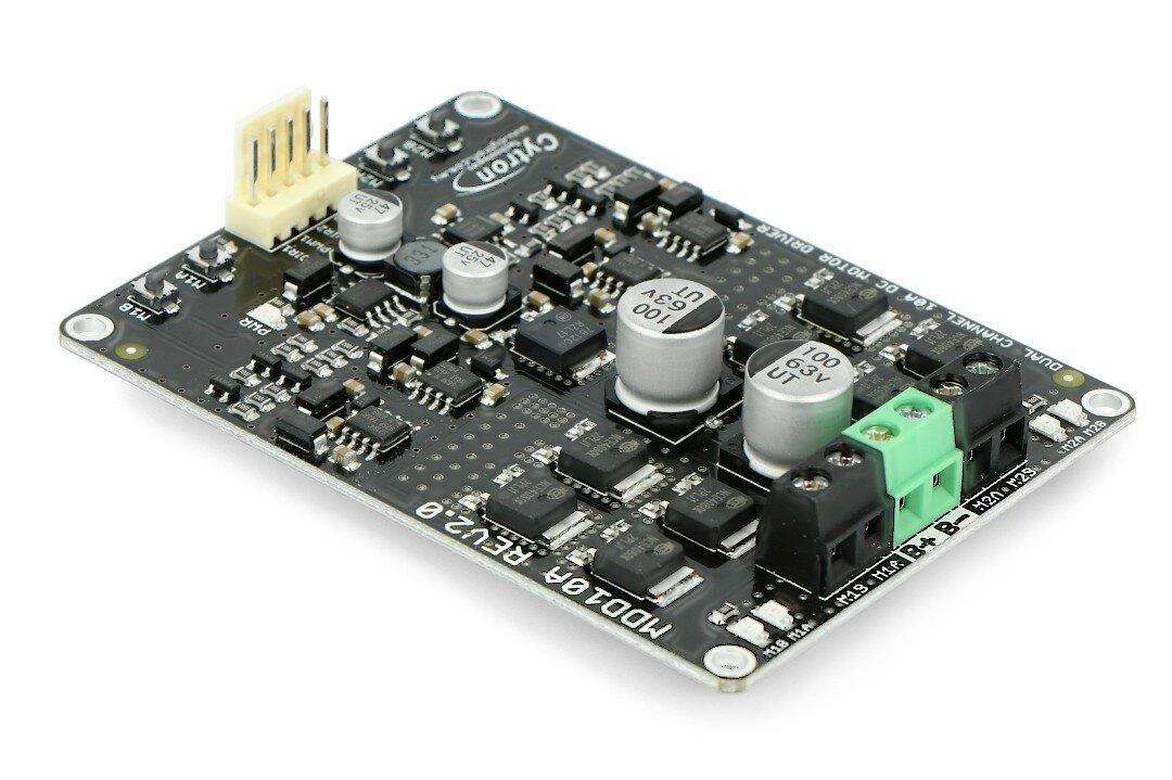 Cytron MDD10A - dviejų kanalų 30V/10A variklio valdiklis