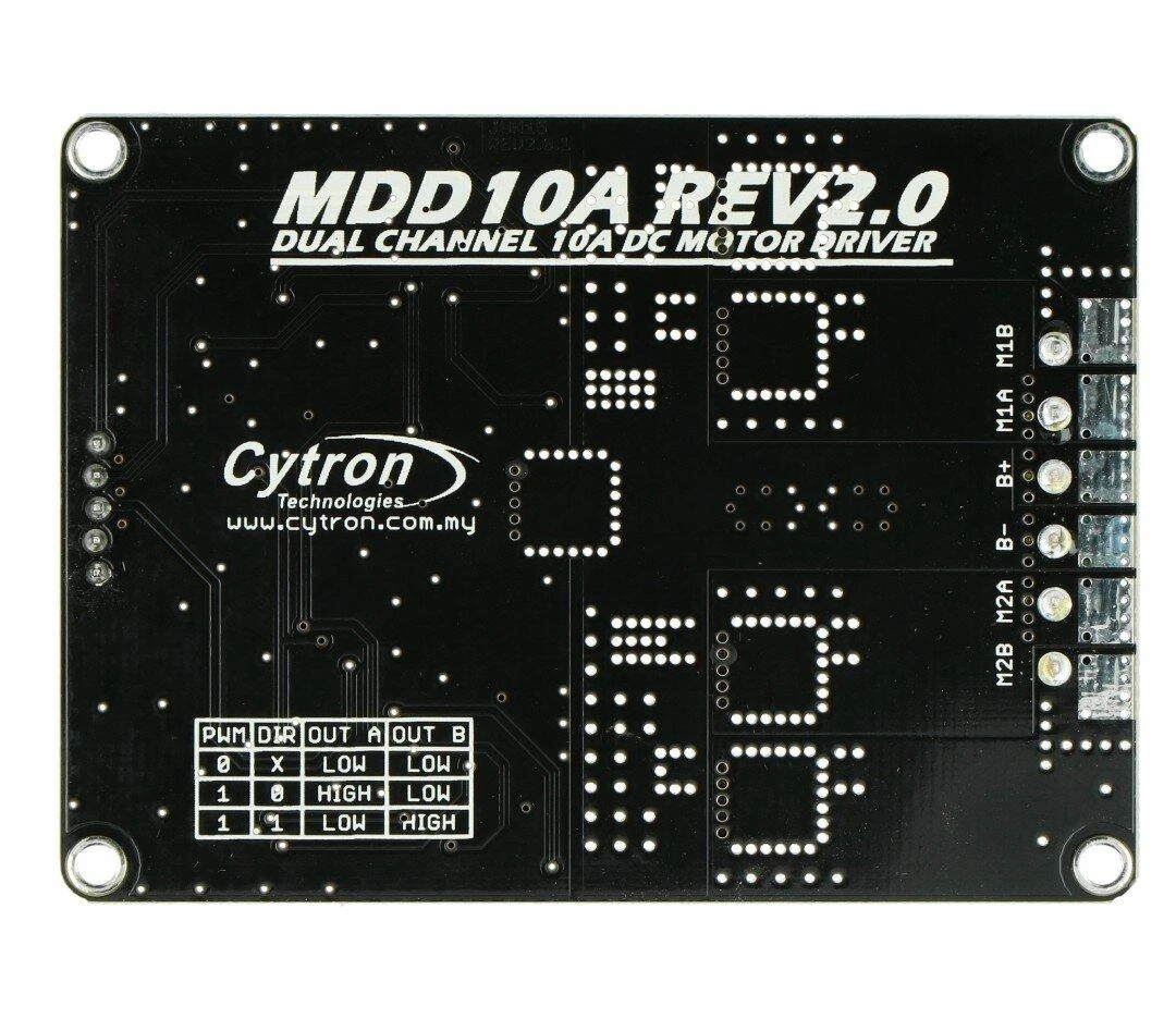 Cytron MDD10A - dviejų kanalų 30V/10A variklio valdiklis