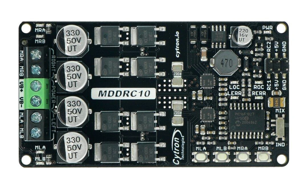 Cytron MDDRC10 - dviejų kanalų valdiklis, skirtas DC 10A 7V-30V varikliams