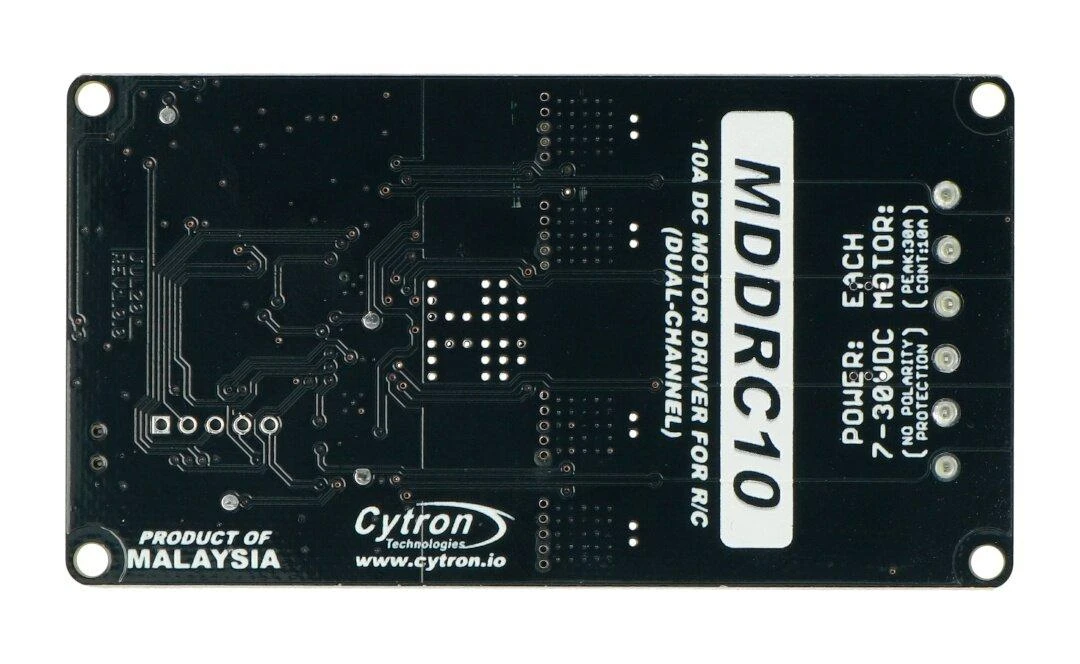 Cytron MDDRC10 - dviejų kanalų valdiklis, skirtas DC 10A 7V-30V varikliams
