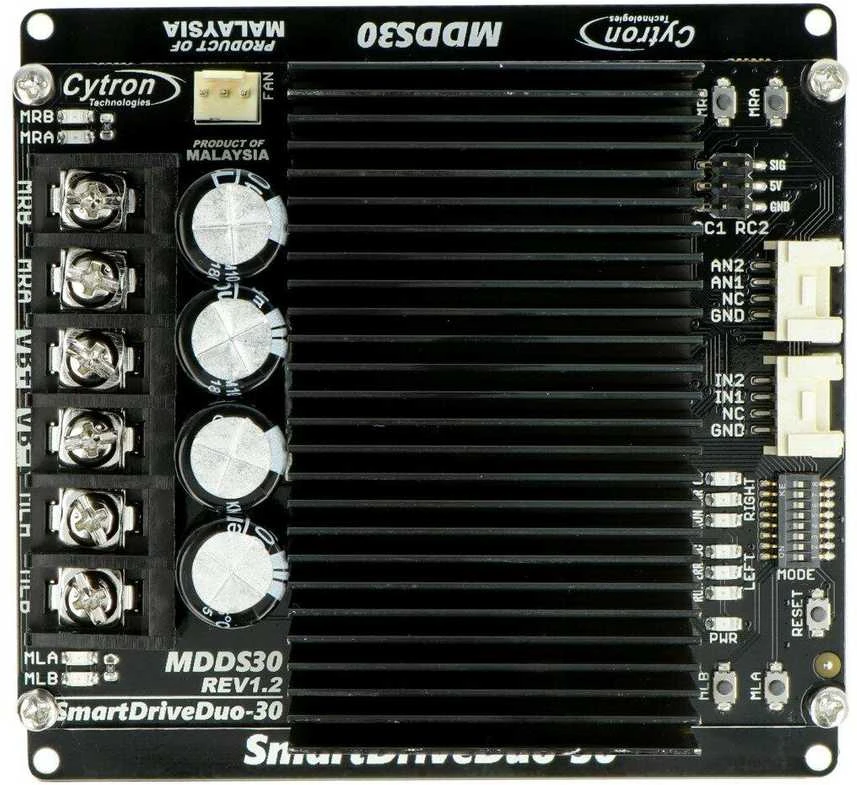 Cytron SmartDriveDuo MDDS30 - dviejų kanalų DC variklio valdiklis - 7V-35V/30A