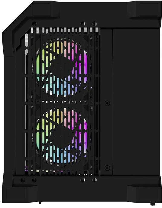 Darkflash Darflash FT350 kompiuterio dėklas + 5 aRGB ventiliatoriai (juodi)