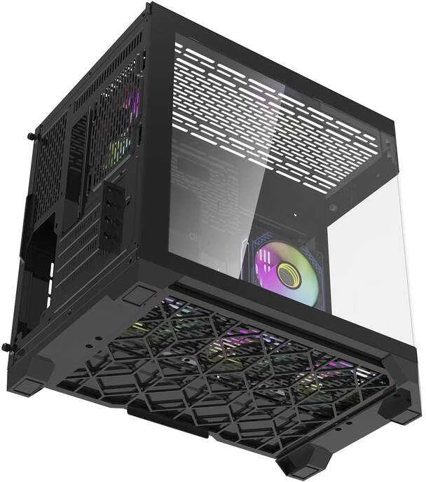 Darkflash Darflash FT418 kompiuterio dėklas + 6 aRGB ventiliatoriai (juodi)