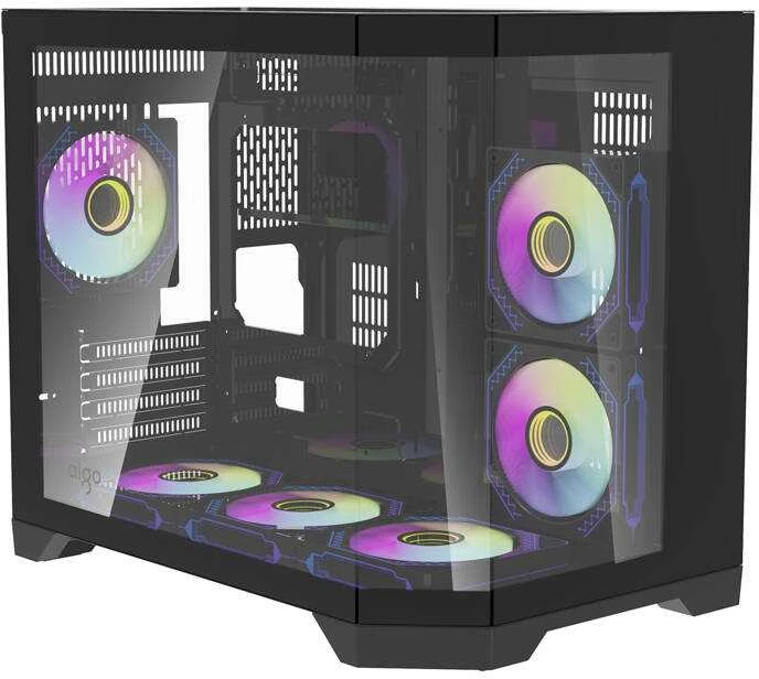 Darkflash Darflash FT418 kompiuterio dėklas + 6 aRGB ventiliatoriai (juodi)
