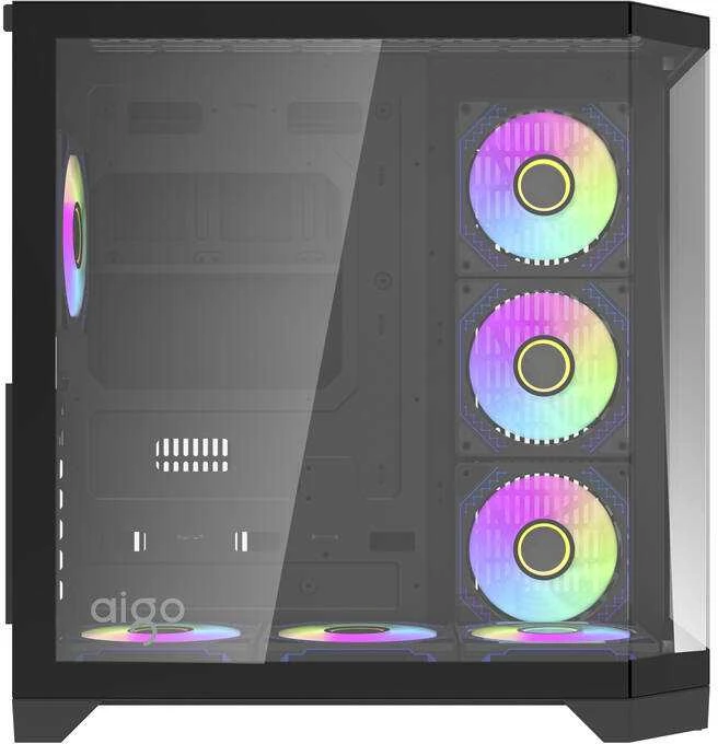 Darkflash Darflash FT418 PRO kompiuterio dėklas + 7 aRGB ventiliatoriai (juodi)