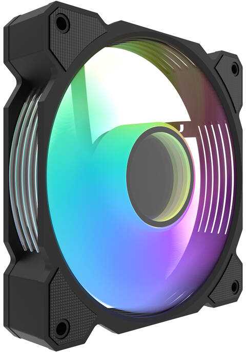 Darkflash DR08 trys viename aušinimo ventiliatorius (juodas)