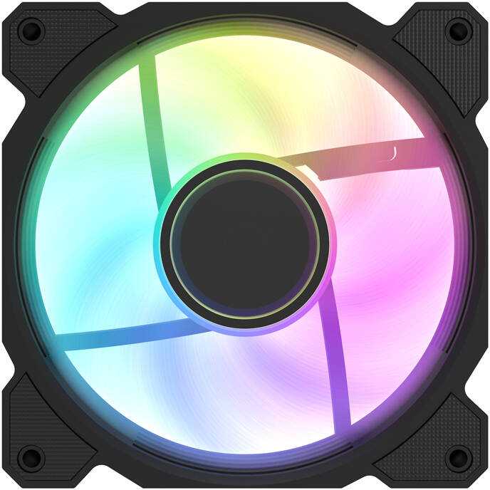 Darkflash DR08 trys viename aušinimo ventiliatorius (juodas)