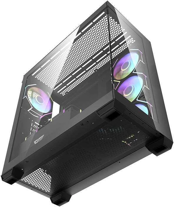 Darkflash DS900 kompiuterio dėklas + 7 ARGB ventiliatoriai - juodas