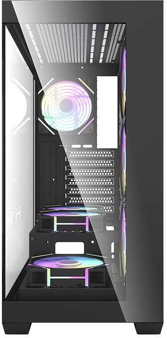 Darkflash DS900 kompiuterio dėklas + 7 ARGB ventiliatoriai - juodas