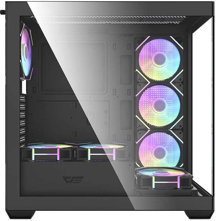 Darkflash DS900 kompiuterio dėklas + 7 ARGB ventiliatoriai - juodas