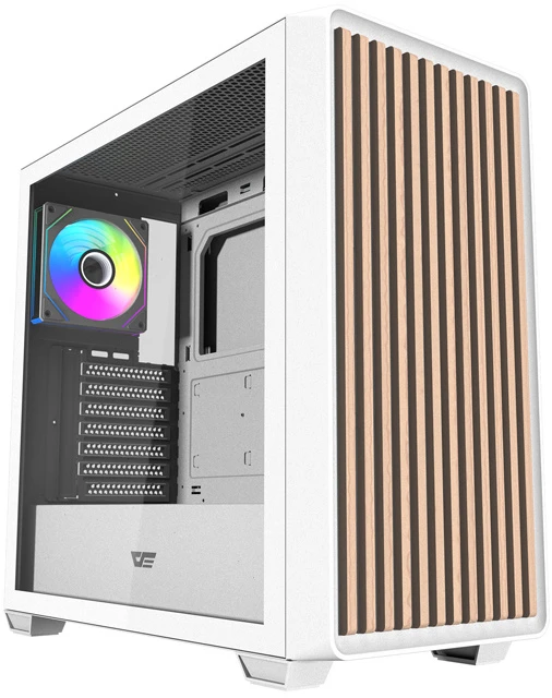 „Darkflash DS900WD ATX“ kompiuterio korpusas (Baltas) + 4 ventiliatoriai
