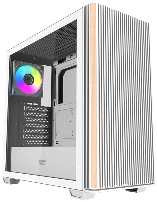 „Darkflash DS900WS“ kompiuterio korpusas (Baltas) + 4 ARGB ventiliatoriai
