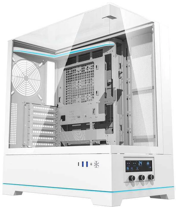 Darkflash DY450 kompiuterio dėklas be ventiliatorių (baltas)