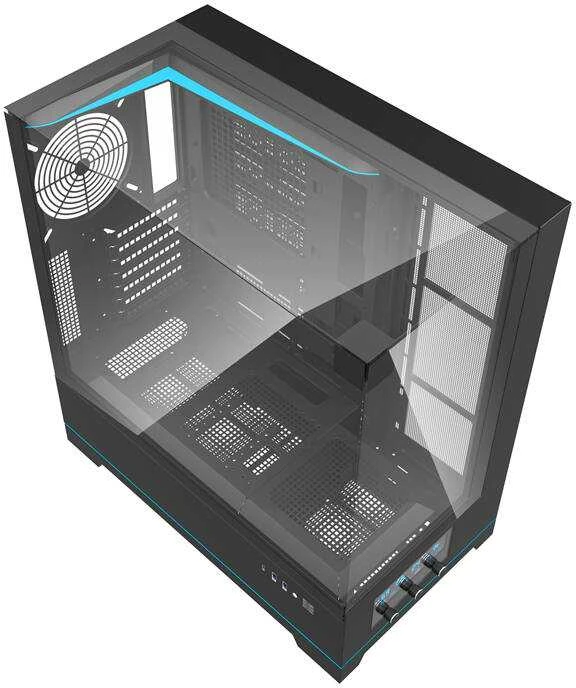 Darkflash DY450 kompiuterio dėklas be ventiliatorių (juodas)