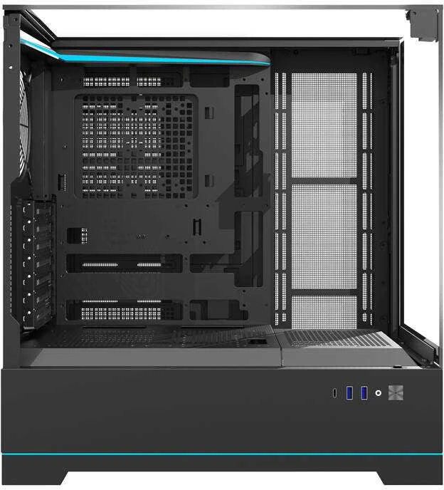 Darkflash DY450 kompiuterio dėklas be ventiliatorių (juodas)