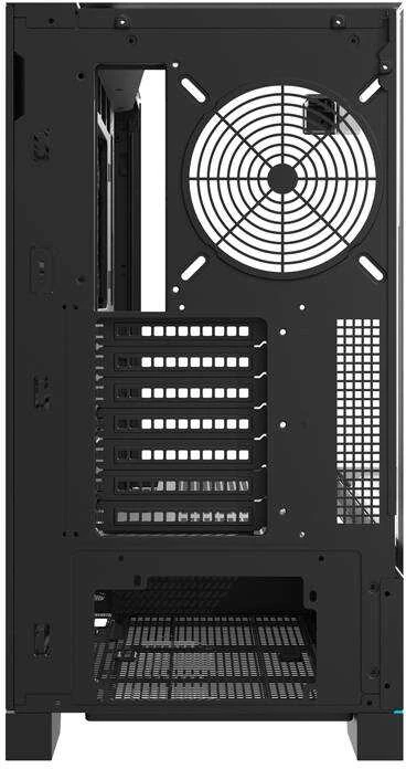 Darkflash DY450 kompiuterio dėklas be ventiliatorių (juodas)