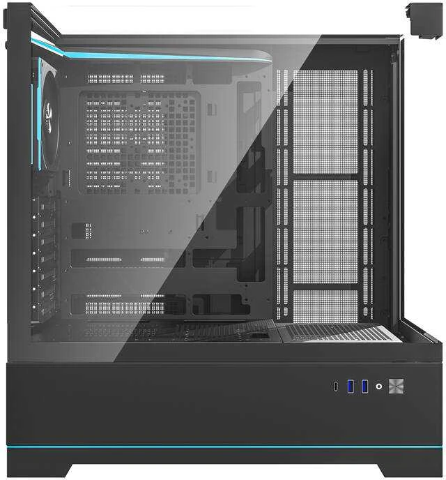 Darkflash DY450 PRO kompiuterio dėklas + ventiliatorius (juodas)