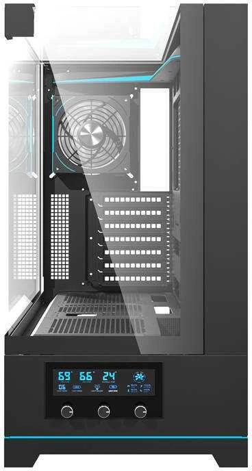 Darkflash DY450 PRO kompiuterio dėklas + ventiliatorius (juodas)