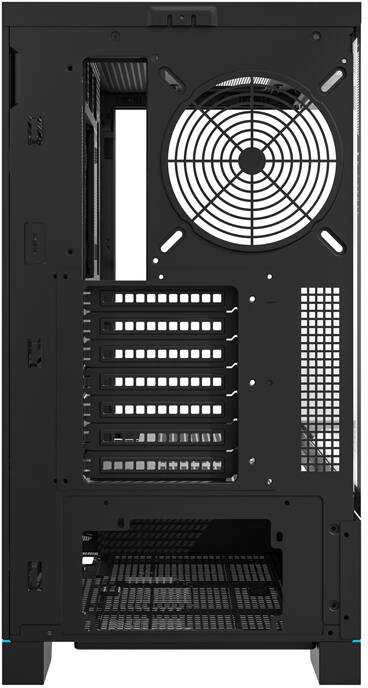 Darkflash DY451 kompiuterio dėklas be ventiliatorių (juodas)