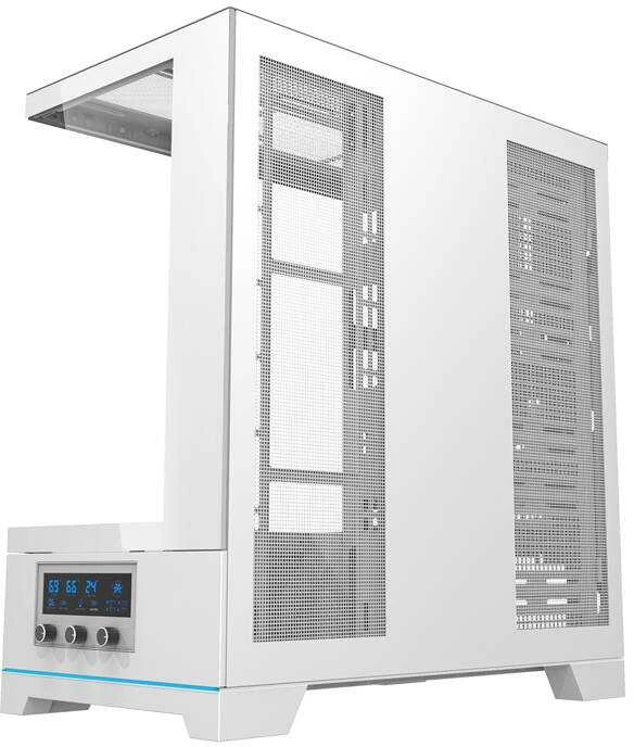 Darkflash DY451 PRO kompiuterio dėklas su ventiliatoriumi (baltas)