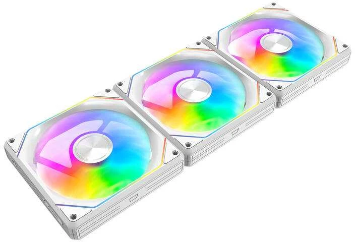 Darkflash Gauss G24 3 viename kompiuterio ventiliatoriai (balti)