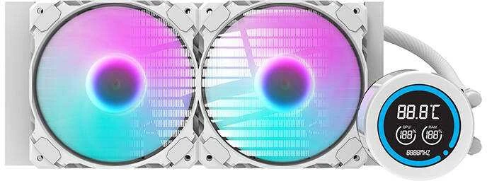 Darkflash DN-D240 aušintuvas su RGB ventiliatoriais ir ekranu