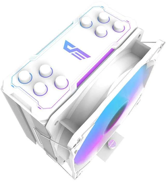 Darkflash Z4 PRO MIST baltas ausintuvas su RGB ventiliatoriumi