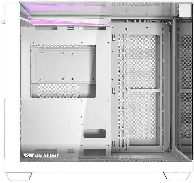 Darkflash TH285 kompiuterio dėklas, 4 ventiliatoriai (baltas)