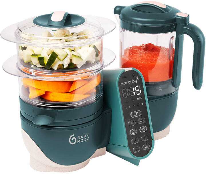 Daugiafunkcis virtuvės kombainas Babymoov Nutribaby 6-in-1, Žalios spalvos