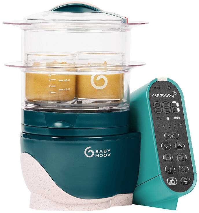 Daugiafunkcis virtuvės kombainas Babymoov Nutribaby 6-in-1, Žalios spalvos