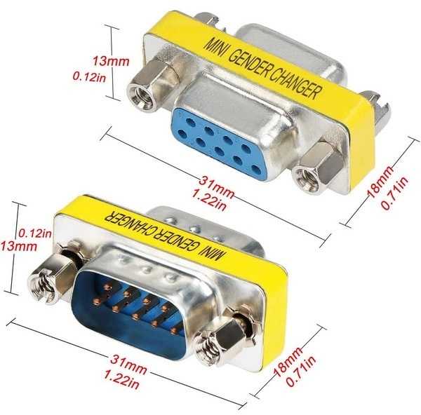 Oem DB9 nuoseklusis adapteris – vyris – kištukas – adapteris