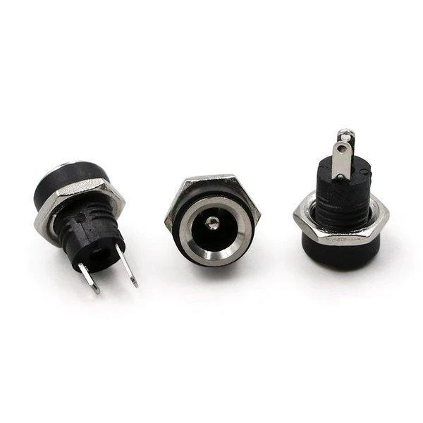 Oem DC 022B 1.3/3.5mm maitinimo lizdas - prisukamas - lizdas 3.5x1.3 - 2 kontaktų