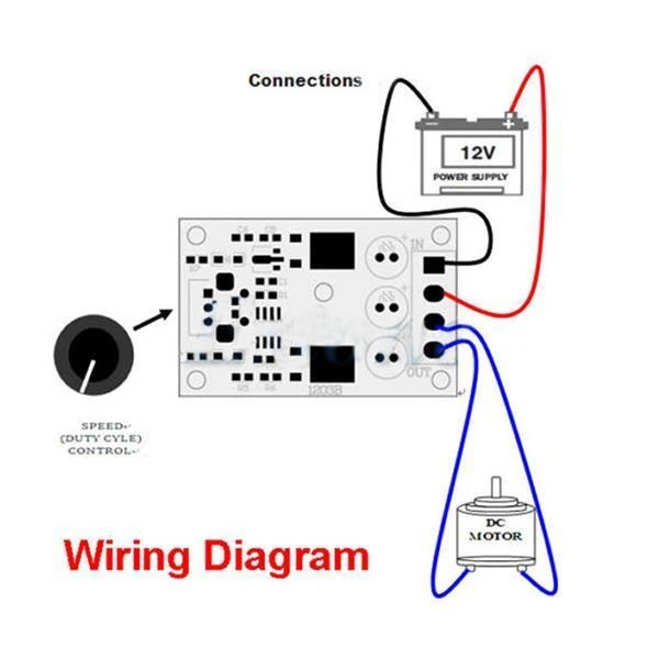Oem DC 6V - 28V 3A PWM Variklio Greičio Reguliatorius