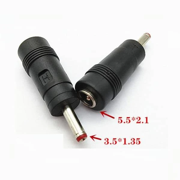 DC maitinimo adapteris 5.5x2.1 ir 3.5x1.35 jungtys